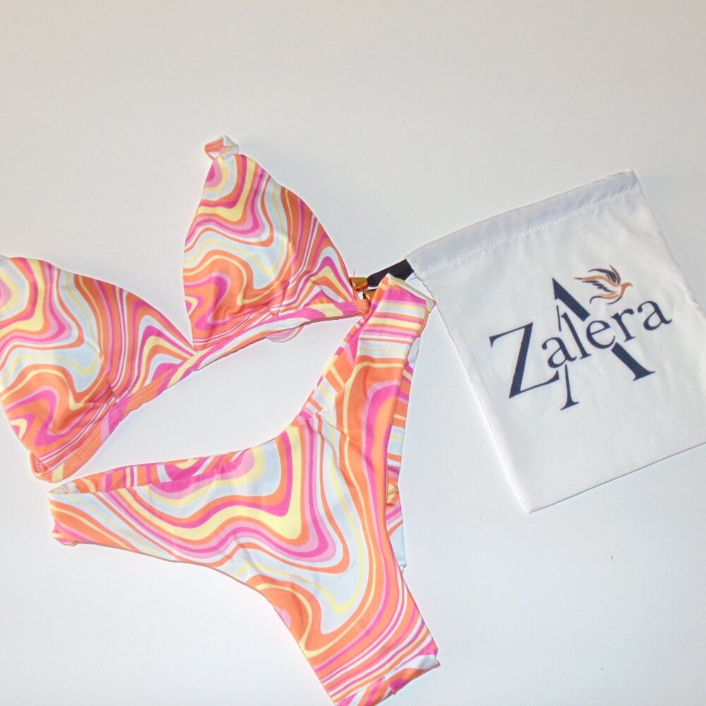 Zalera Brazilian Bikini  Cheeky – Wavy Print – Sizes S, M, L (New)